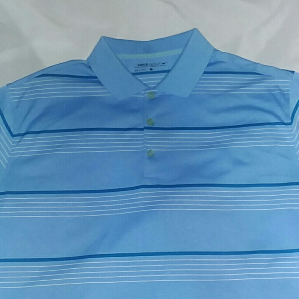 Nike Men's Golf Dri-Fit Polo Blue Large